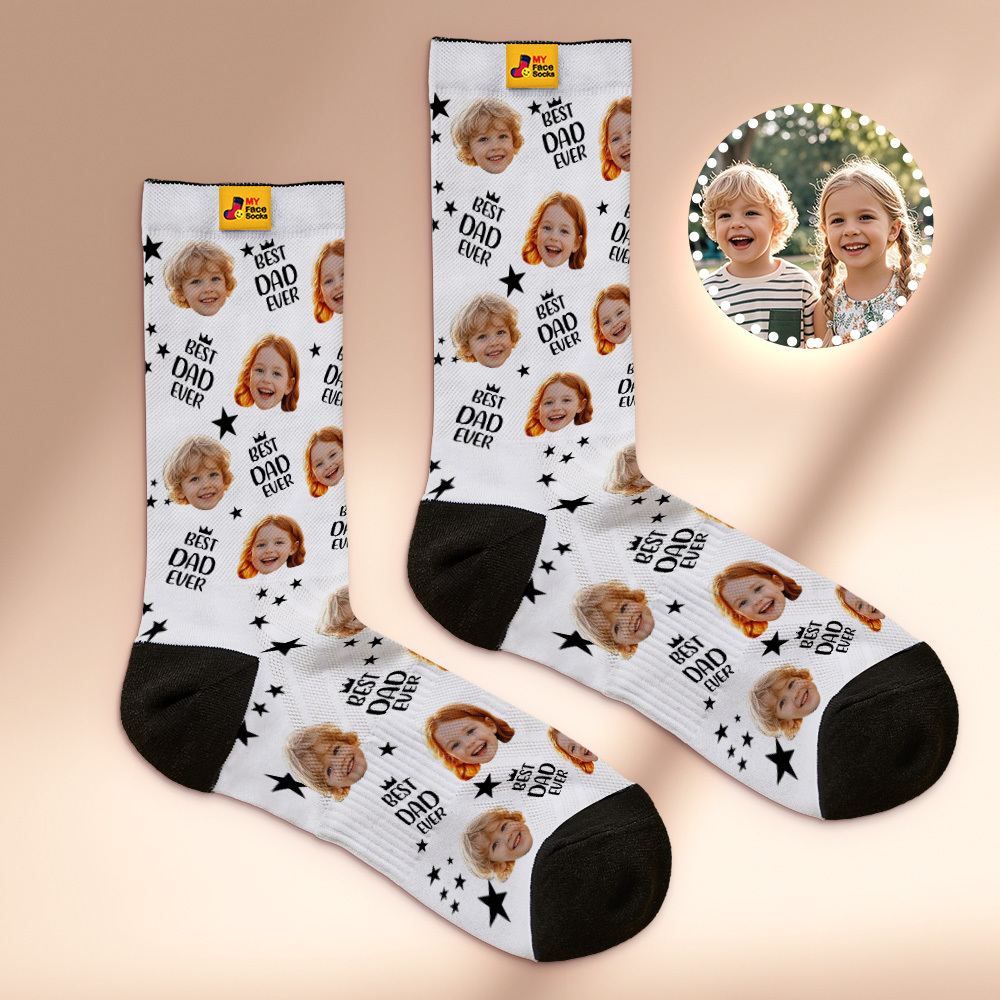 Custom Face Socks Personalized Photo Socks for Dad Fathers Day Gift - myfacesockseu