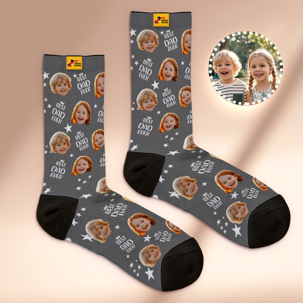 Custom Face Socks Personalized Photo Socks for Dad Fathers Day Gift - myfacesockseu