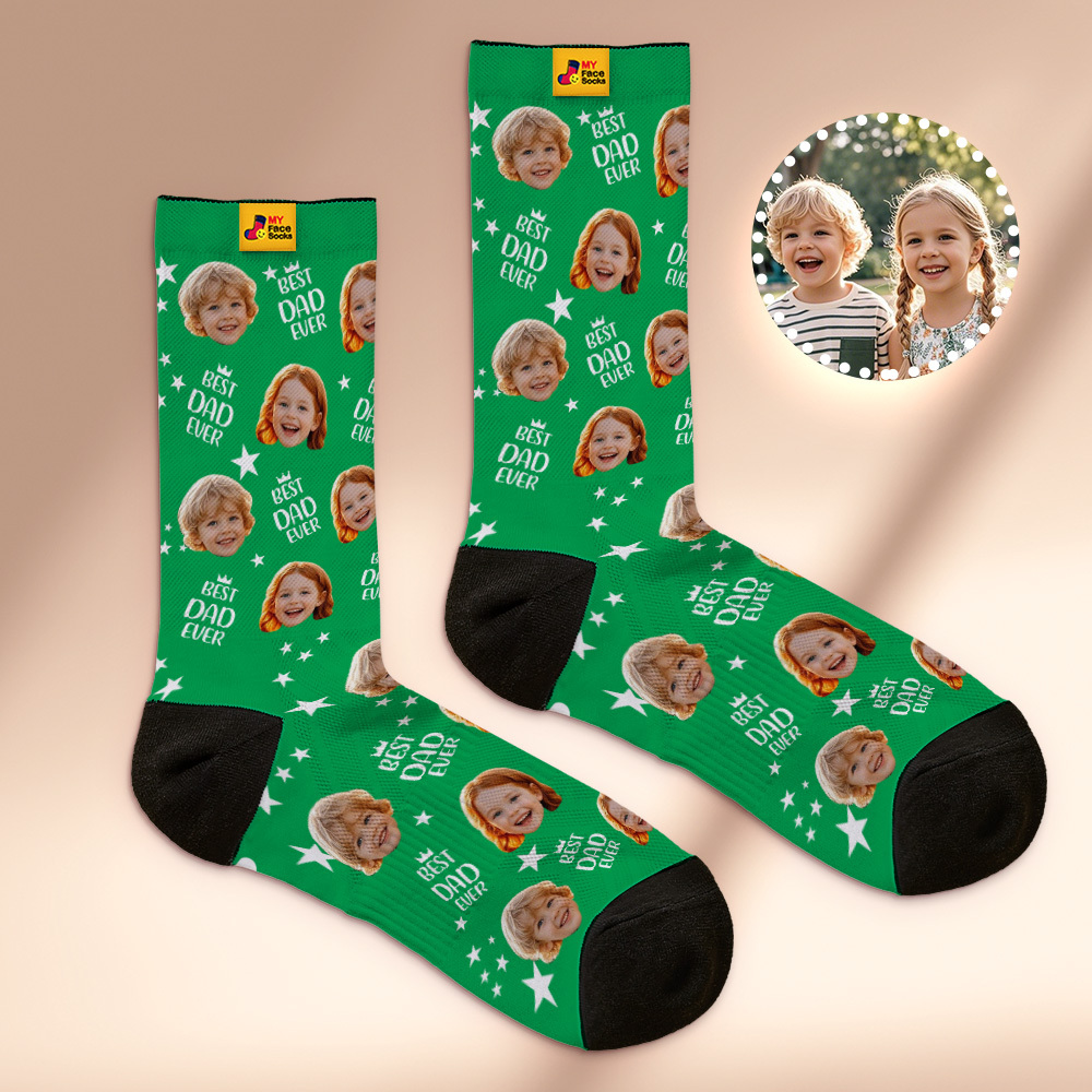 Custom Face Socks Personalized Photo Socks for Dad Fathers Day Gift - myfacesockseu