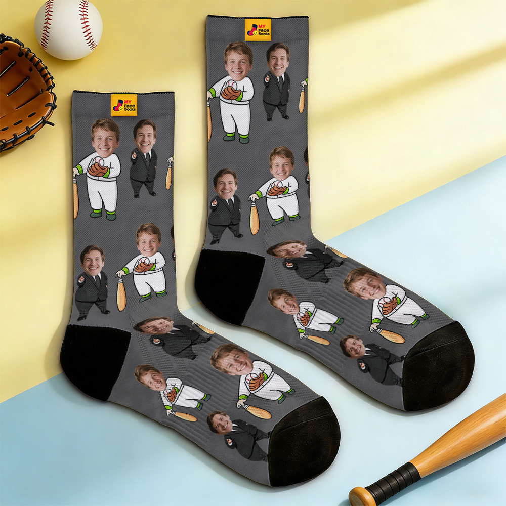 Personalized Socks with Faces Custom Funny Photo Socks for Dad, Father's Day Gift - myfacesockseu