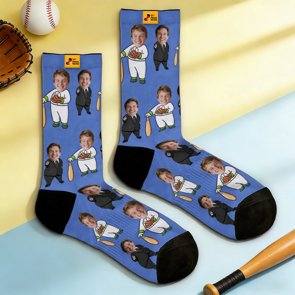 Personalized Socks with Faces Custom Funny Photo Socks for Dad, Father's Day Gift - myfacesockseu