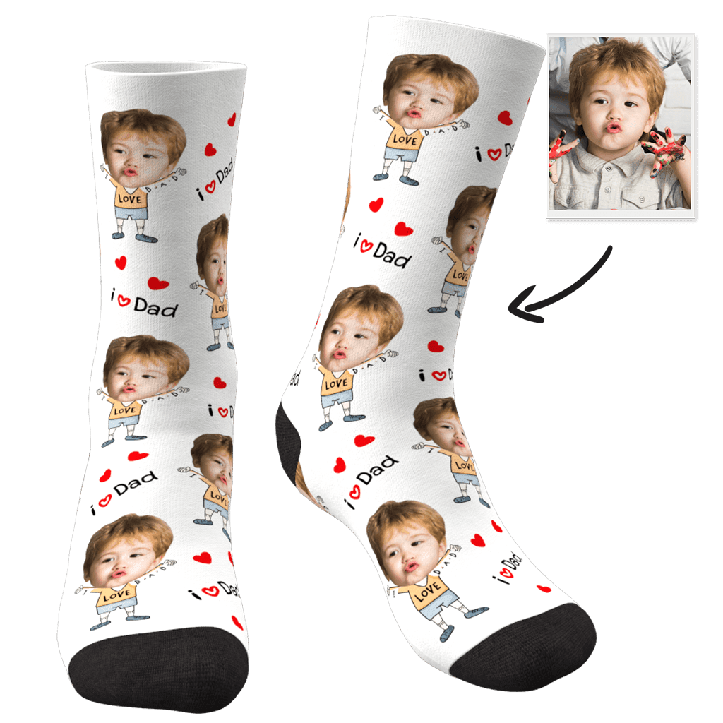 Custom Face Socks To The Dearest Dad-FaceSocksEU