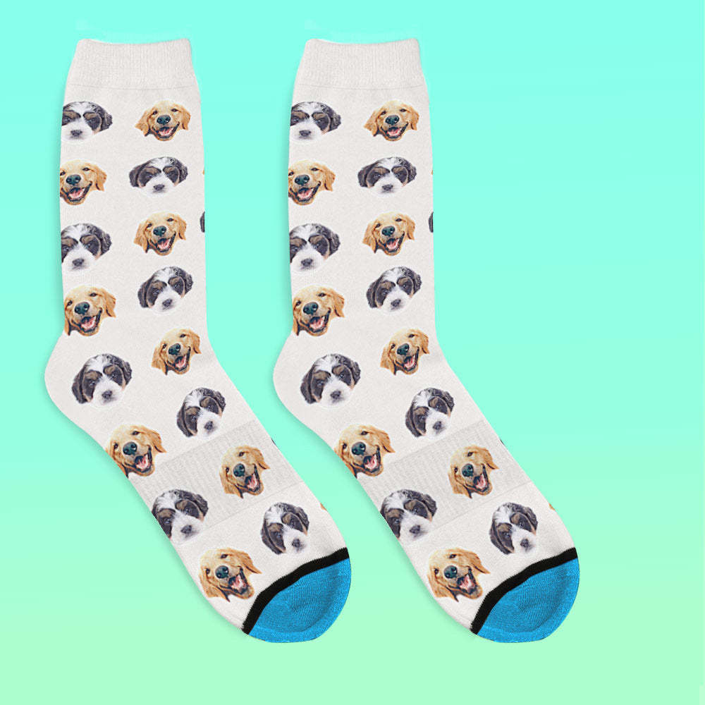 Custom 3D Digital Printed Face Socks Add Pictures and Name - Comic Style