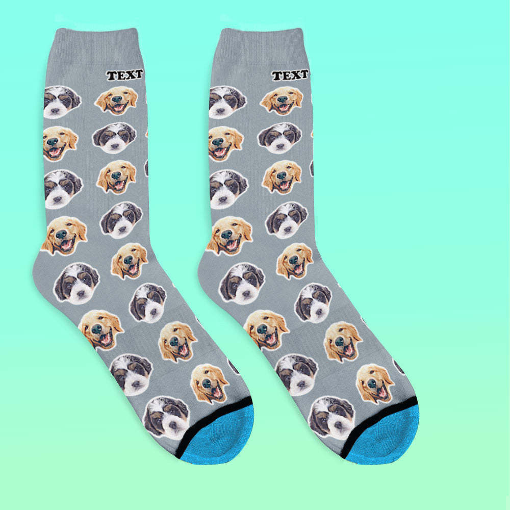 Custom 3D Digital Printed Face Socks Add Pictures and Name - Comic Style