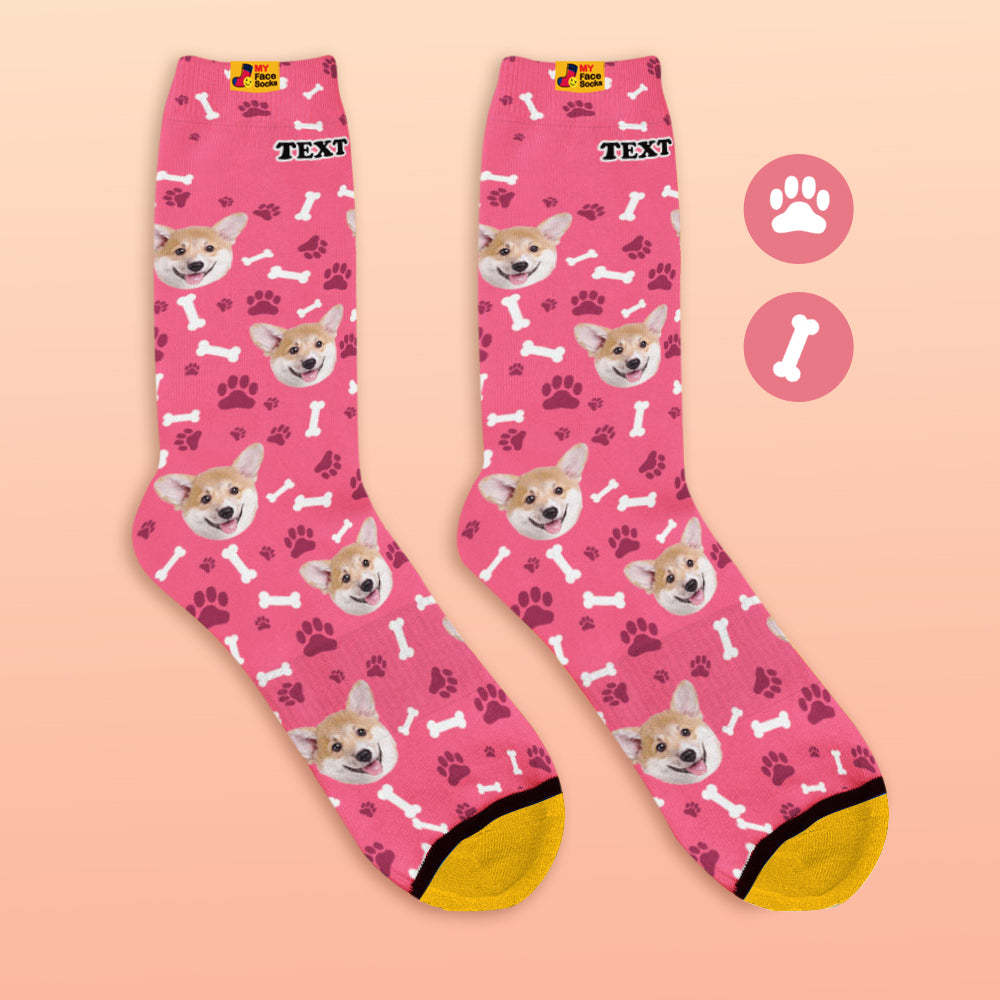 Custom 3D Preview Socks My Face Socks Add Pictures and Name - Dog - MyFaceSocksEU