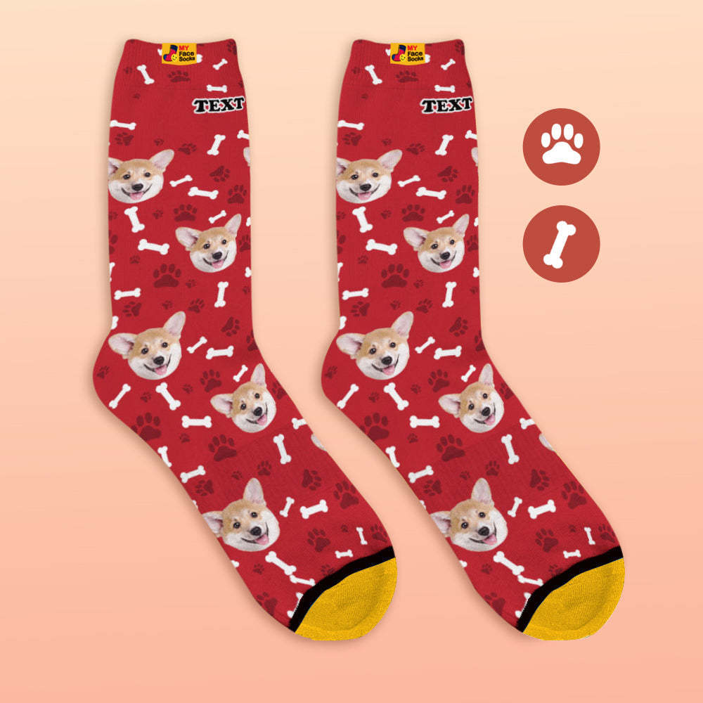 Custom 3D Preview Socks My Face Socks Add Pictures and Name - Dog - MyFaceSocksEU