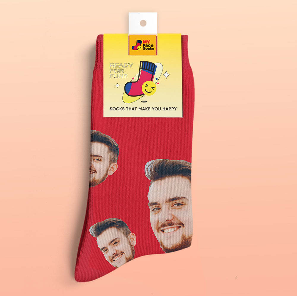 Custom 3D Preview Socks My Face Socks Add Pictures and Name - Your Face - MyFaceSocksEU