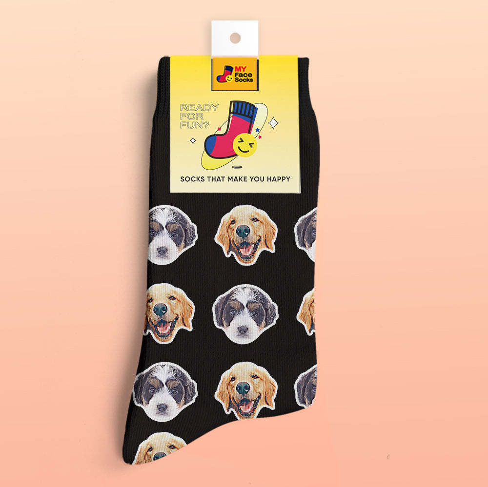 Custom 3D Preview Socks My Face Socks Add Pictures and Name - Comic Style - MyFaceSocksEU