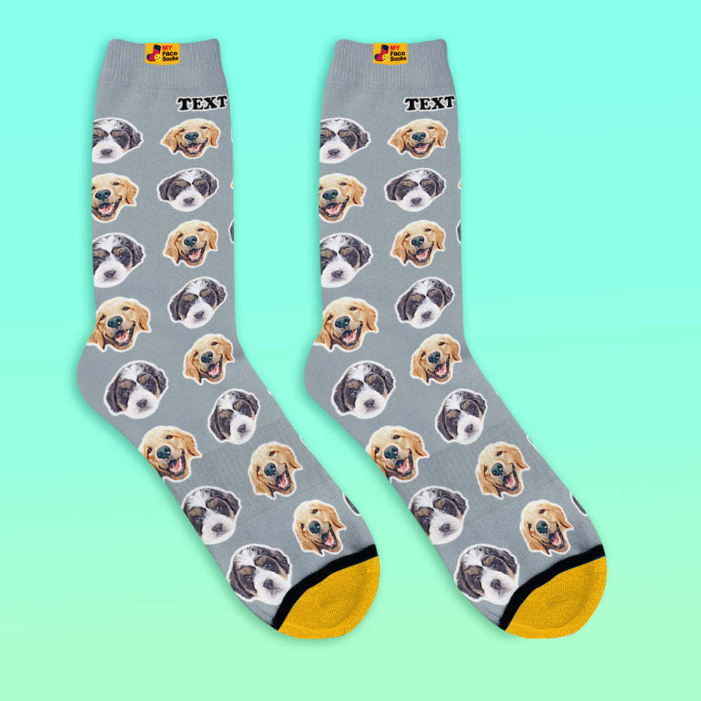 Custom 3D Preview Socks My Face Socks Add Pictures and Name - Comic Style - MyFaceSocksEU
