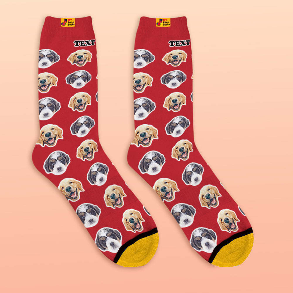 Custom 3D Preview Socks My Face Socks Add Pictures and Name - Comic Style - MyFaceSocksEU