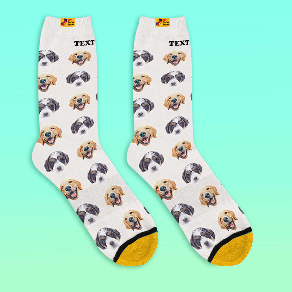 Custom 3D Preview Socks My Face Socks Add Pictures and Name - Comic Style - MyFaceSocksEU