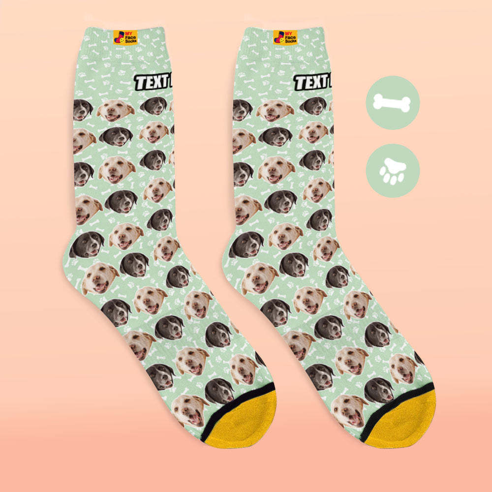 Custom 3D Digital Printed Socks Dog Socks Two Faces - MyFaceSocksEU