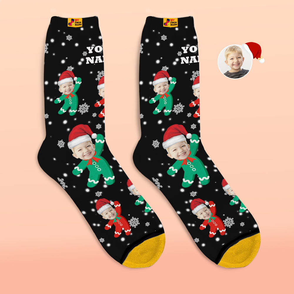Custom 3D Digital Printed Socks Add Pictures and Name Kids Christmas Gift - MyFaceSocksEU