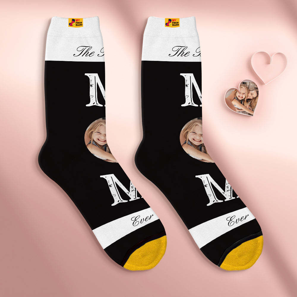 Custom Face Socks Personalised Mother's Day Gifts 3D Digital Printed Socks For Best Mom - MyFaceSocksEU