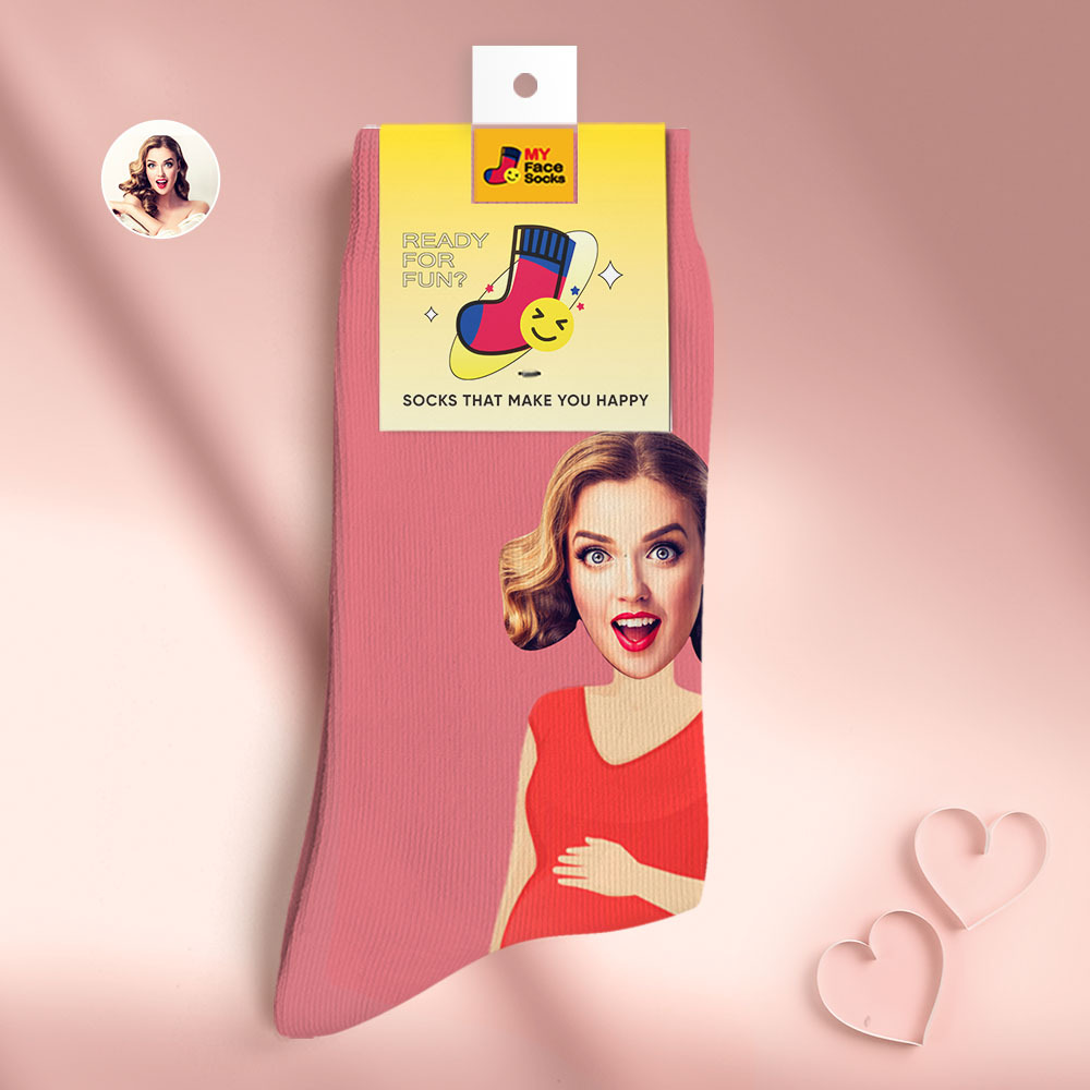 Custom Face Socks Personalised Surprise Gifts 3D Digital Printed Socks For Super Mama - MyFaceSocksEU