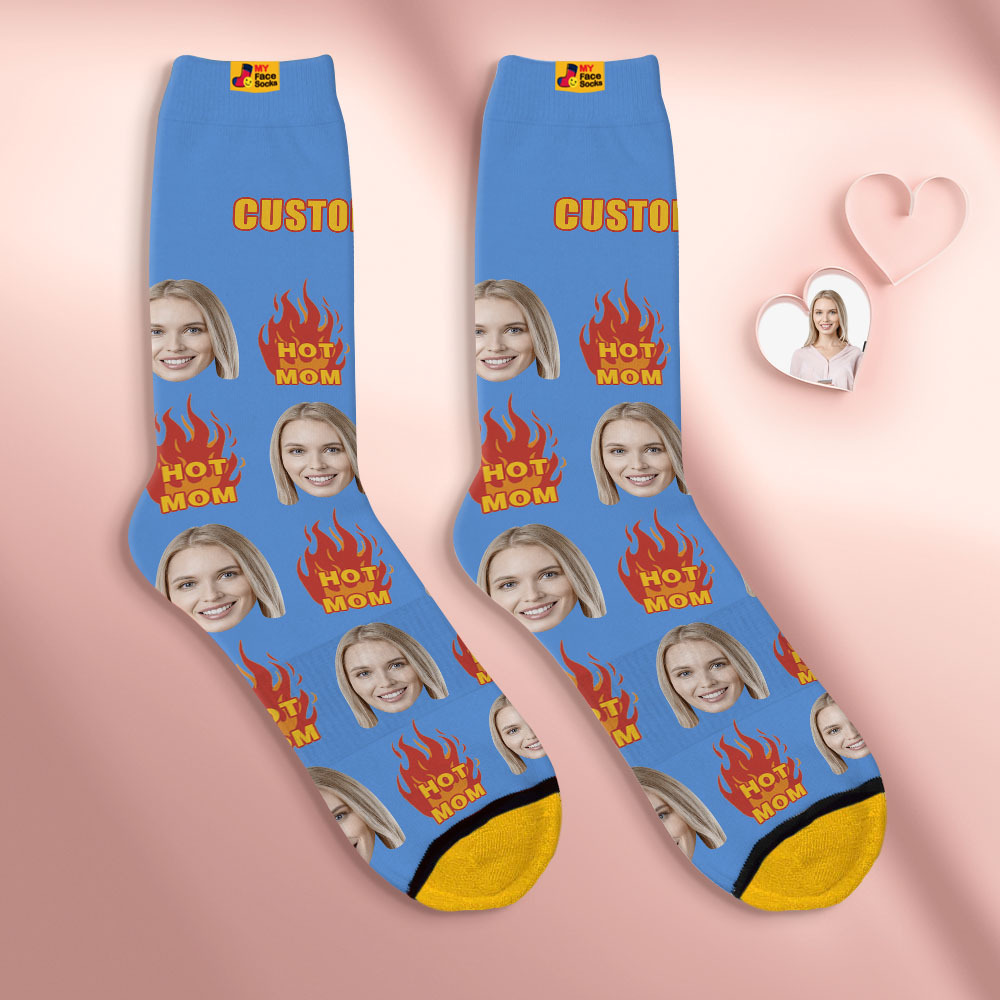 Custom Face Socks Personalised Surprise Gifts 3D Digital Printed Socks For Hot Mama - MyFaceSocksEU