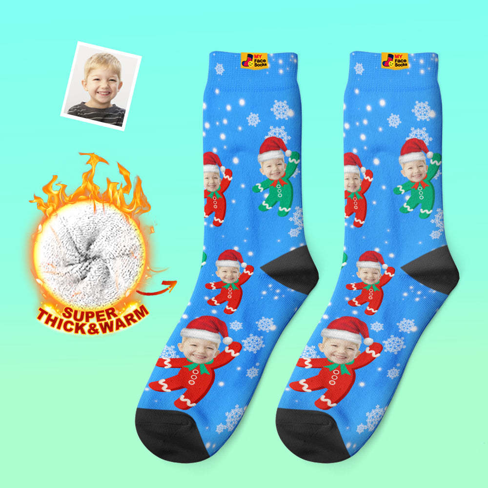 Custom Thick Socks Photo 3D Digital Printed Socks Autumn Winter Warm Socks Kids Christmas Gift - MyFaceSocksEU