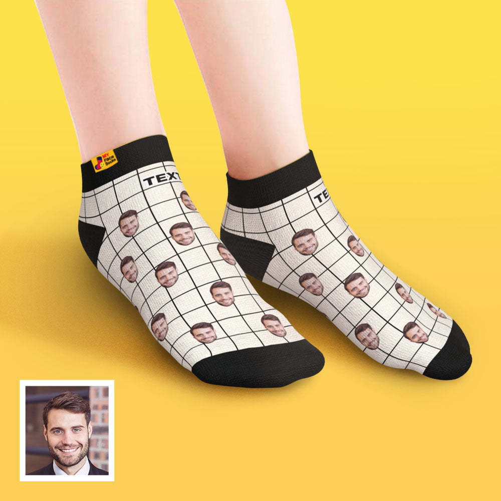 Custom Low cut Ankle Socks Personalized Face Socks - MyFaceSocksEU