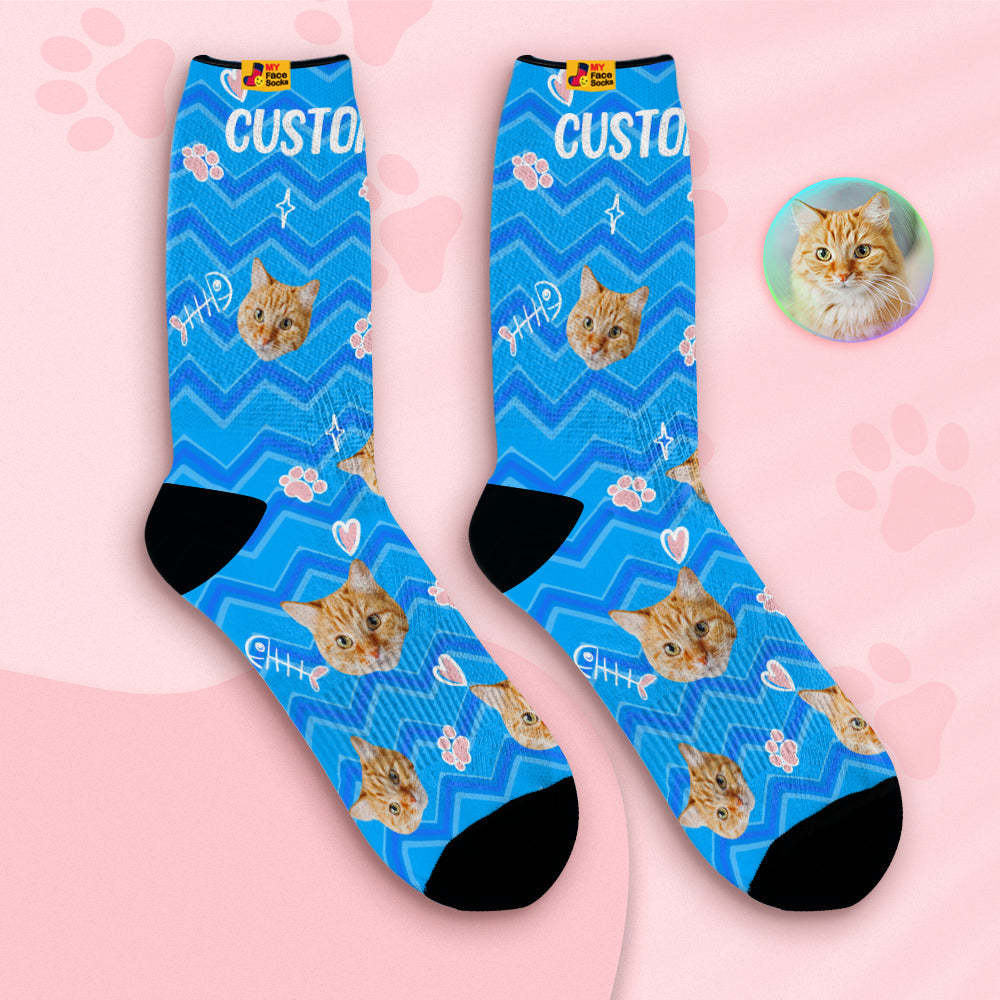 Custom Breathable Face Socks Personalized Soft Socks Gifts Cute Pet Face - MyFaceSocksEU