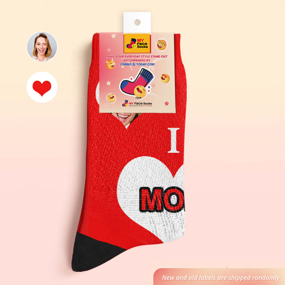 Custom Photo Socks Love Mom - FaceSocksEU