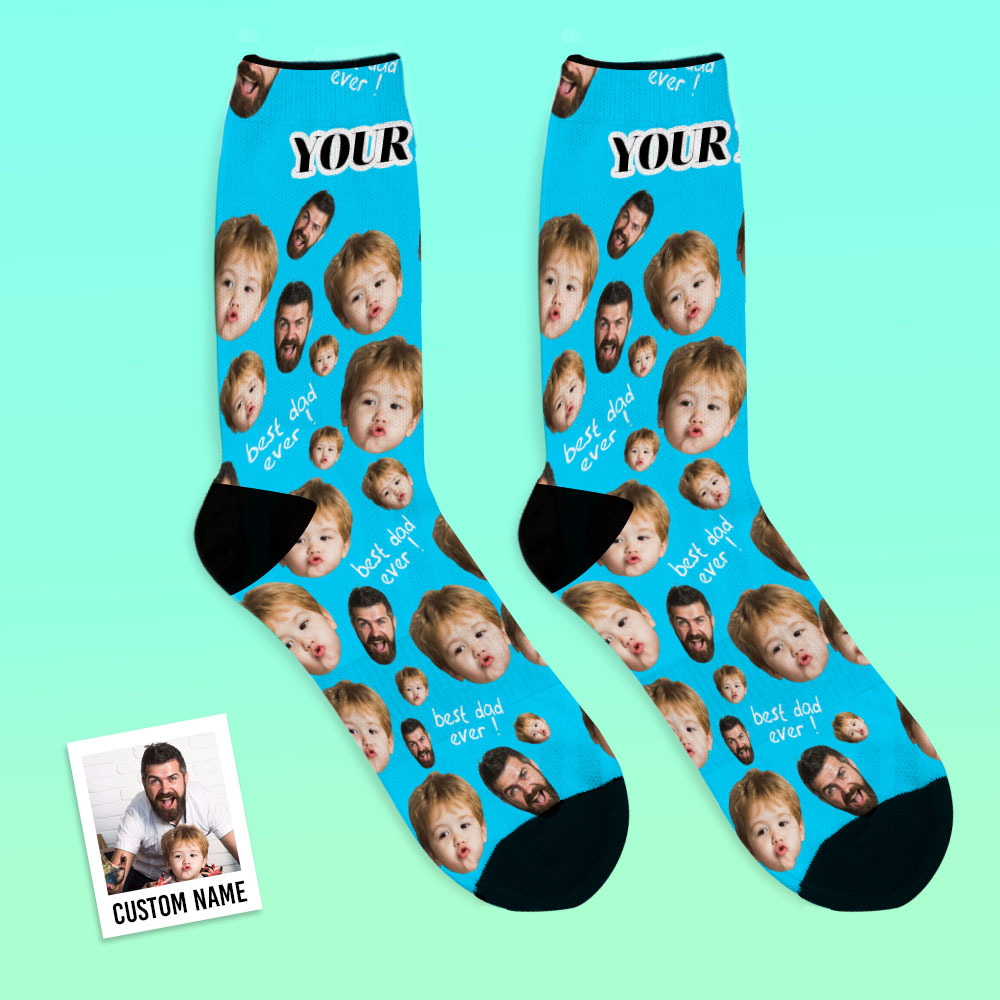 Custom Face Socks To The Best Dad-FaceSocksEU