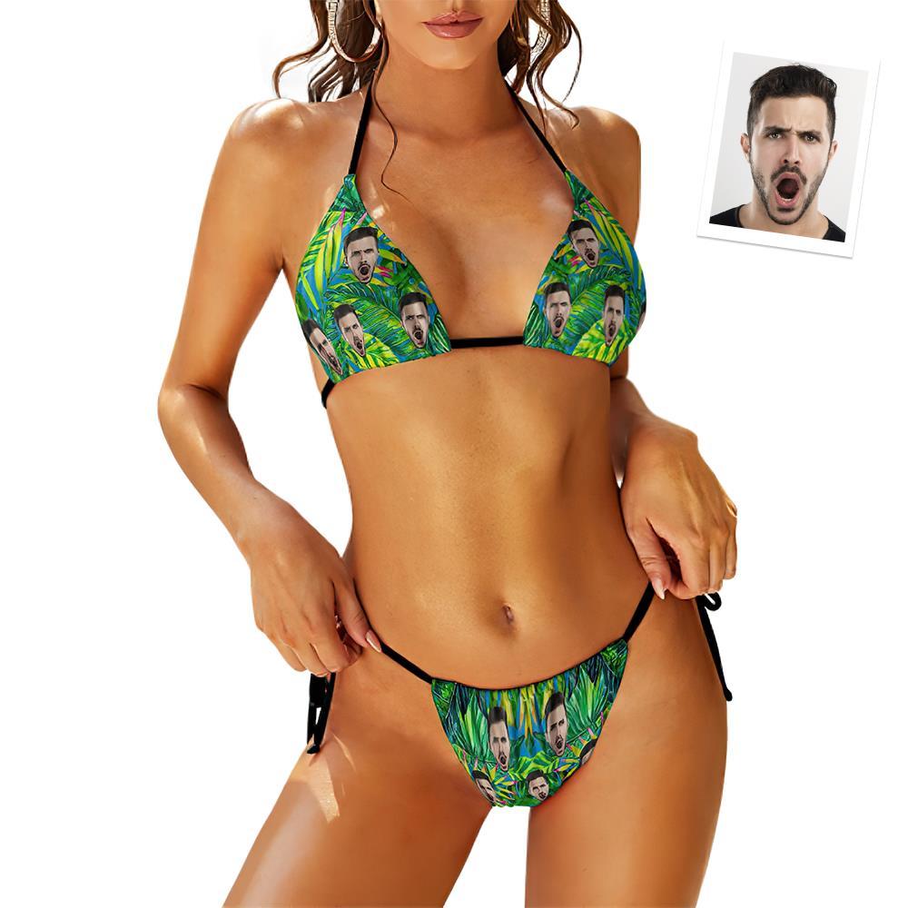 Custom Face Swimming Suit Sexy Strappy Bikini Tie Dye - MyFaceSocksEU