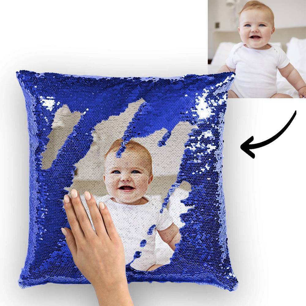 Custom Photo Magic Sequins Pillow Yellow Sequin Cushion 15.75inch * 15.75inch - MyFaceSocksEU