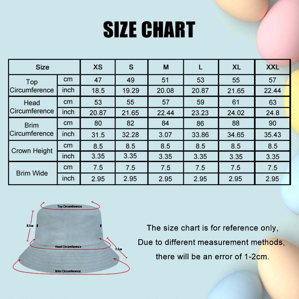 Custom Bucket Hat Unisex Face Bucket Hat Personalized Wide Brim Outdoor Summer Cap Hiking Beach Sports Hats Tie Dye - MyFaceSocksEU