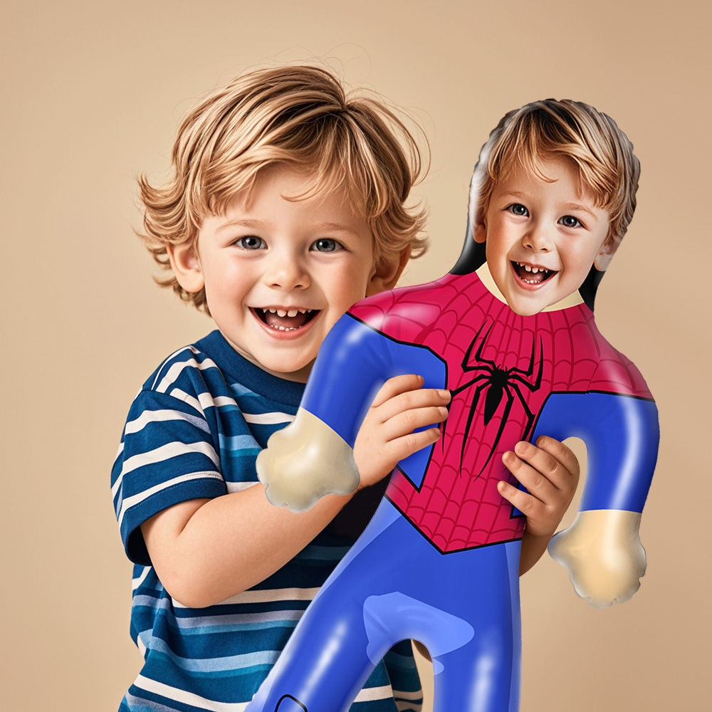 Personalized Superhero Blow Up Dolls Inflatable Minime Balloon Gifts for Him/Kids - myfacesockseu