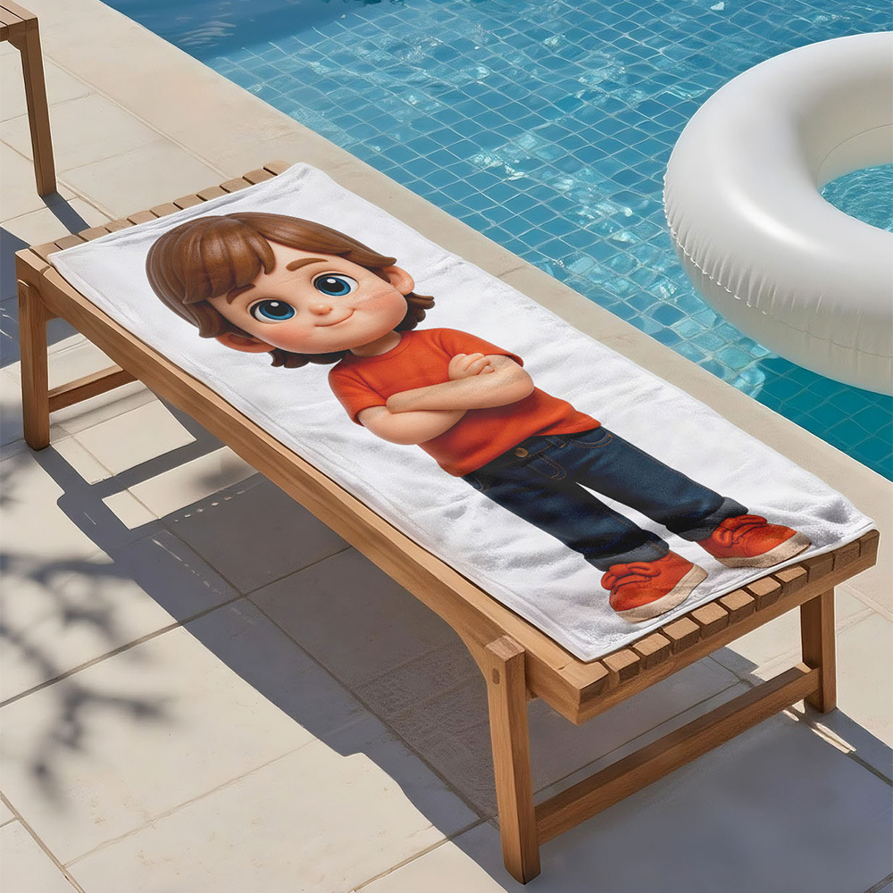 Personalized Cartoon Photo Beach Towel Wedding Gift for Anniversary Personalized Beach Towels - myfacesockseu