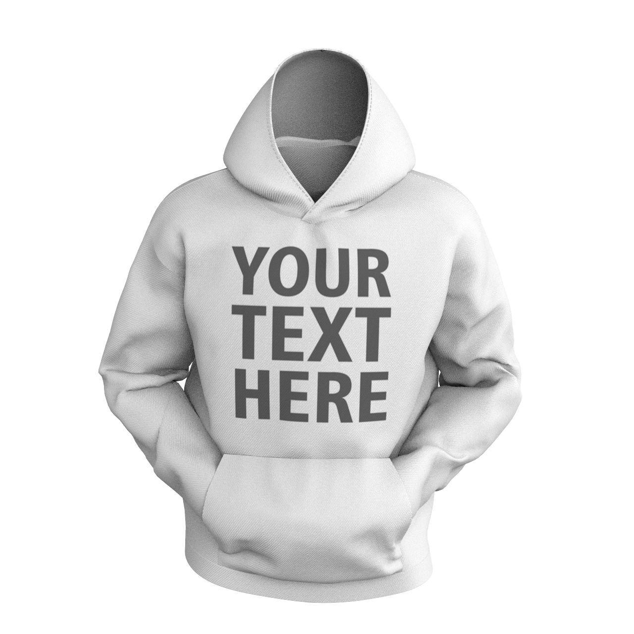 Custom Men's Hoodie Chest Text - MyFaceSocksEU