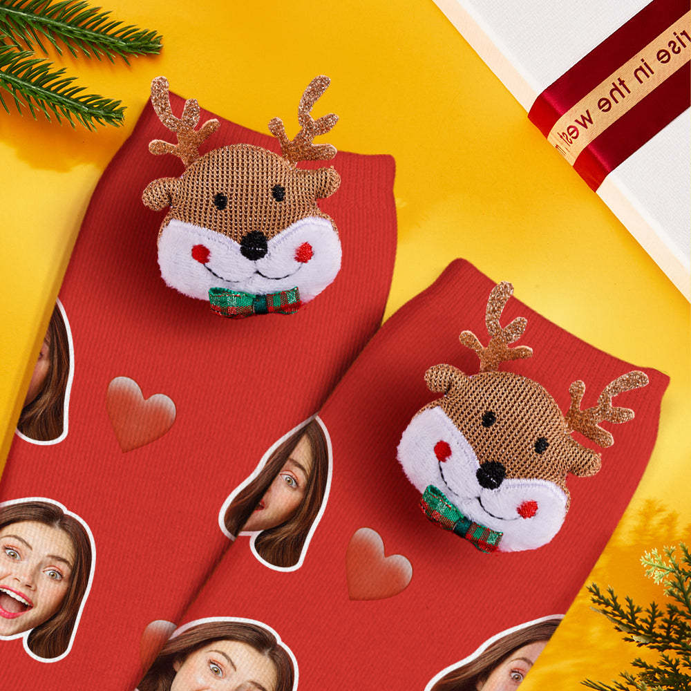 Christmas Socks Brooches Pins Scarf Charm Jewelry New Year Gifts Bow Tie Elk 2Pcs/set - MyFaceSocksEU