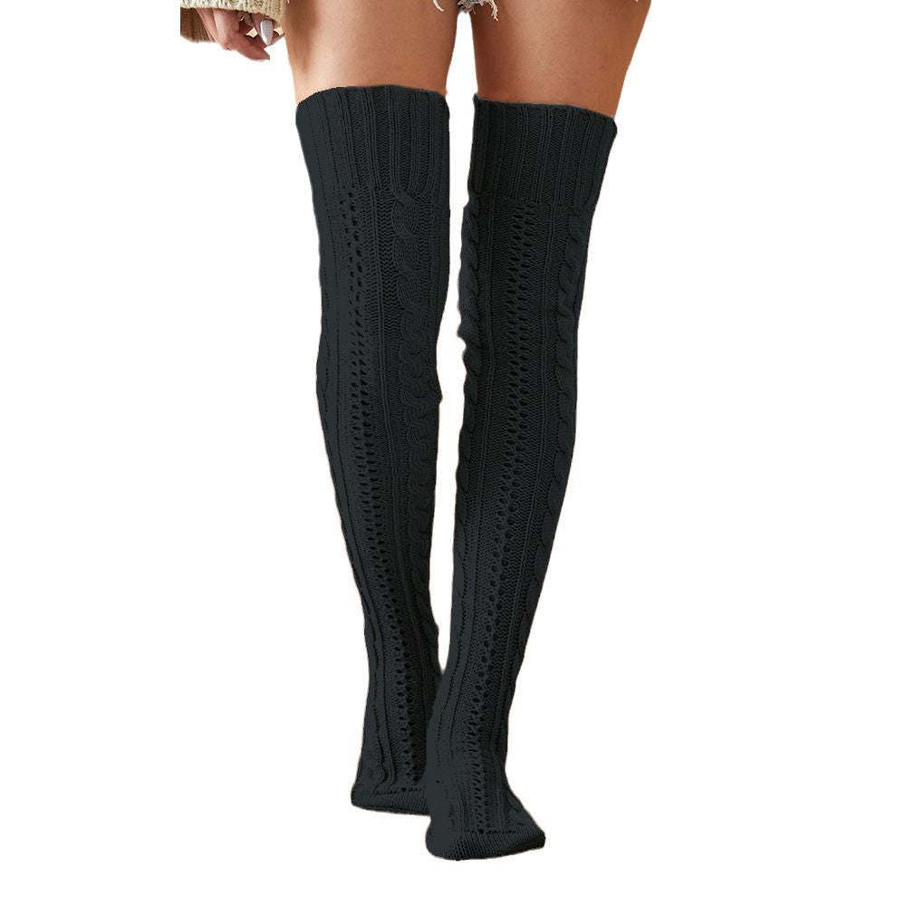 Women Winter Leg Warmers Knitted Jacquard Stockings Over The Knee Socks Floor Socks Pile Socks - MyFaceSocksEU