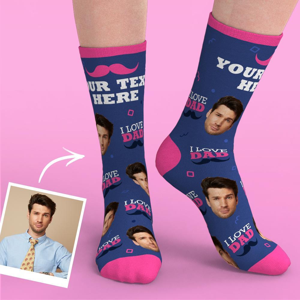 Custom Heart Socks With Your Text- facesockseur