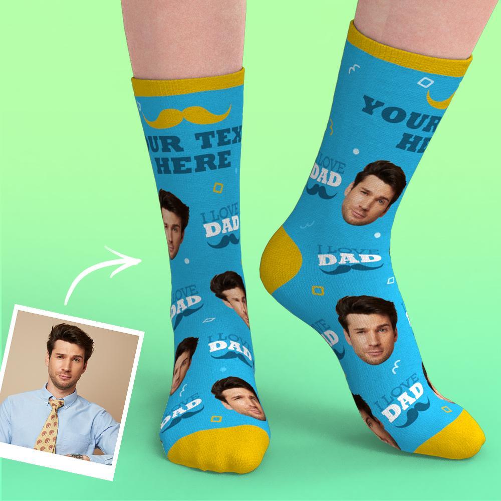 Custom Heart Socks With Your Text- facesockseur