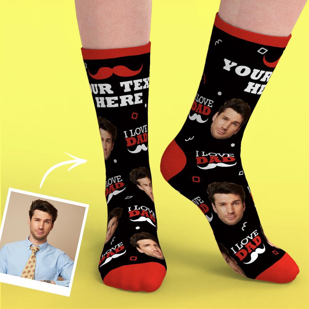 Custom Heart Socks With Your Text- facesockseur