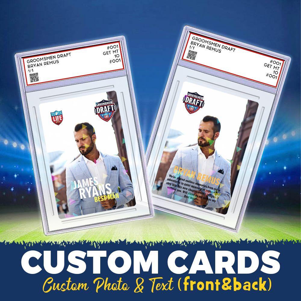 Custom Card Groomsmen Style Card Custom Text and Photo Poke Card Gift For Men Couple - myfacesockseu