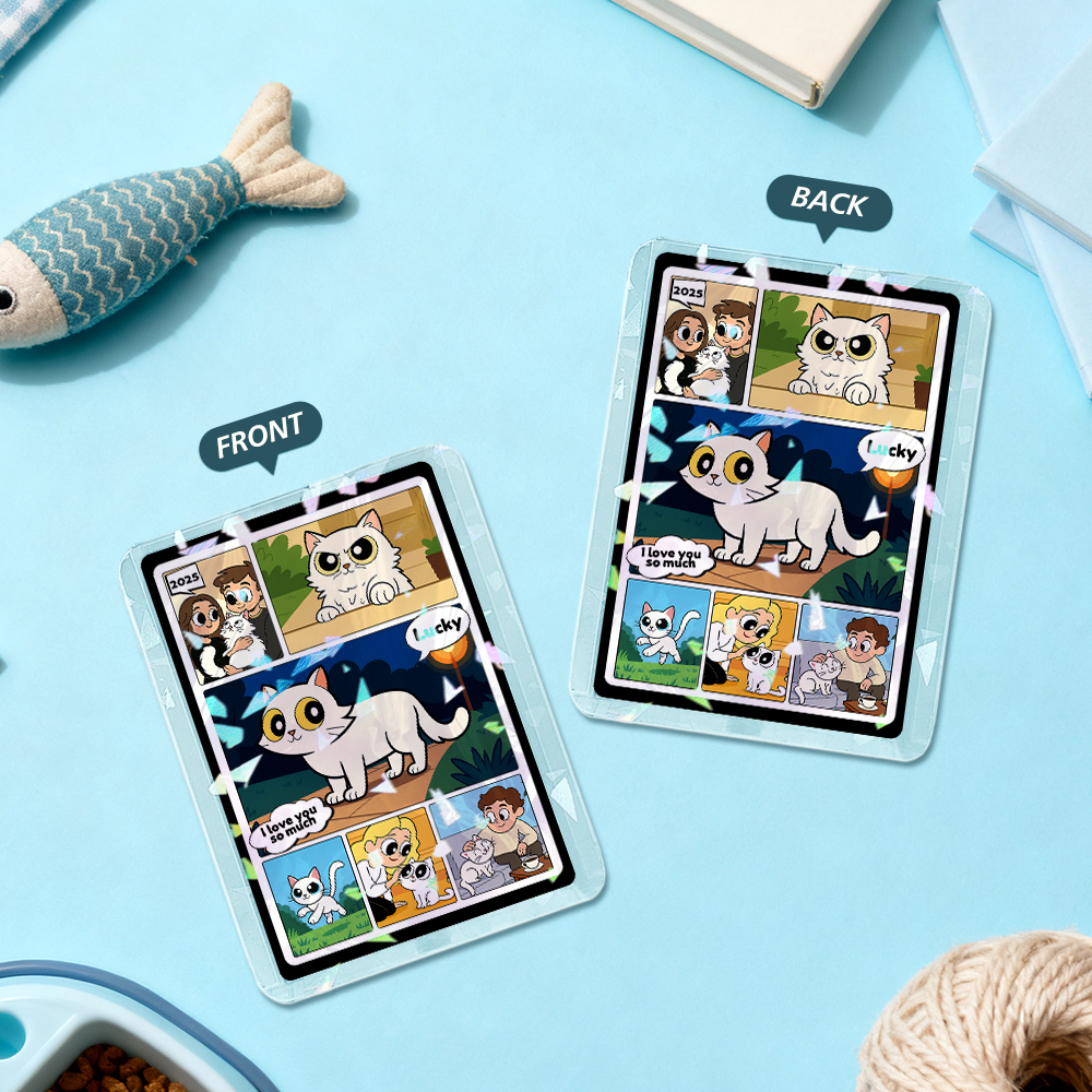 Custom Poke Card Personalized Double-Sided Card with Stand, Unique Gift for Birthday, Anniversary, Couples & Friends - myfacesockseu