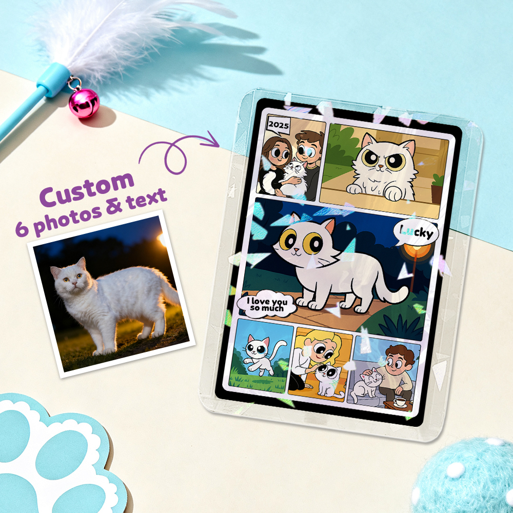 Custom Poke Card Personalized Double-Sided Card with Stand, Unique Gift for Birthday, Anniversary, Couples & Friends - myfacesockseu