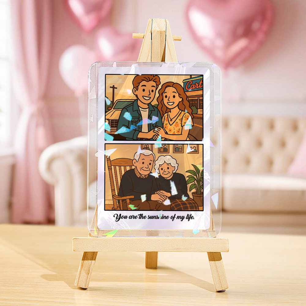 Custom Poke Card Personalized Double-Sided Card with Stand, Unique Gift for Birthday, Anniversary, Couples & Friends - myfacesockseu