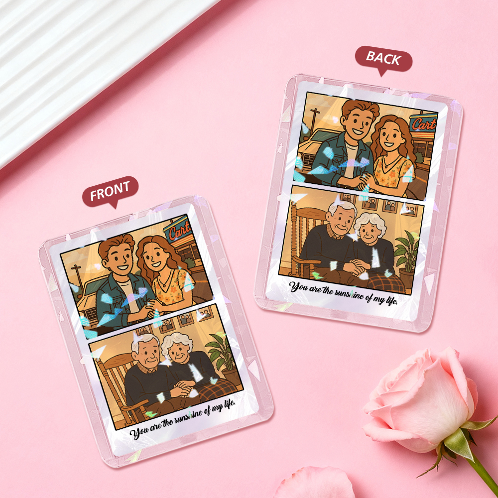 Custom Poke Card Personalized Double-Sided Card with Stand, Unique Gift for Birthday, Anniversary, Couples & Friends - myfacesockseu