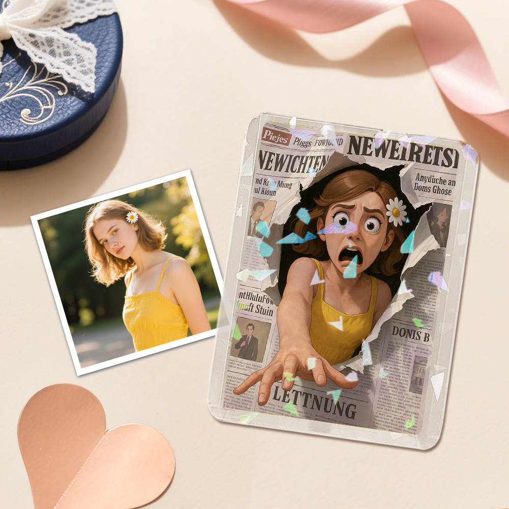 Custom Poke Card Personalized Double-Sided Card with Stand, Unique Gift for Birthday, Anniversary, Couples & Friends - myfacesockseu
