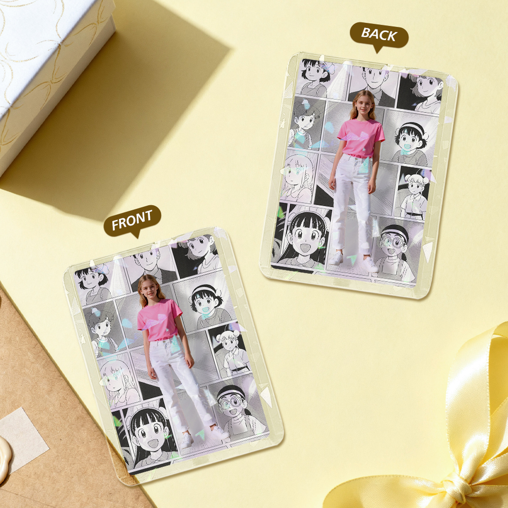 Custom Poke Card Personalized Double-Sided Card with Stand, Unique Gift for Birthday, Anniversary, Couples & Friends - myfacesockseu