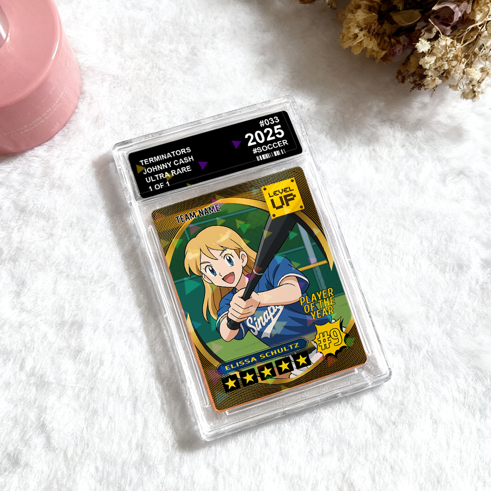 Custom Cartoon Sports Trading Card Personalized Photo Baseball Portrait Card for Athletes and Fans - myfacesockseu