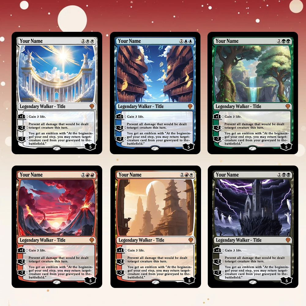 Custom MTG Style Character Card Personalized Magic Style Christmas Gift Funny Cartoon Christmas Gift for Him or Her - myfacesockseu