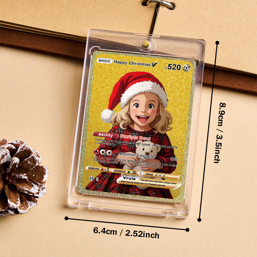 Custom Anime Golden Card  Personalized V Style Card for Couples Friends or Collectors Christmas Gift - myfacesockseu