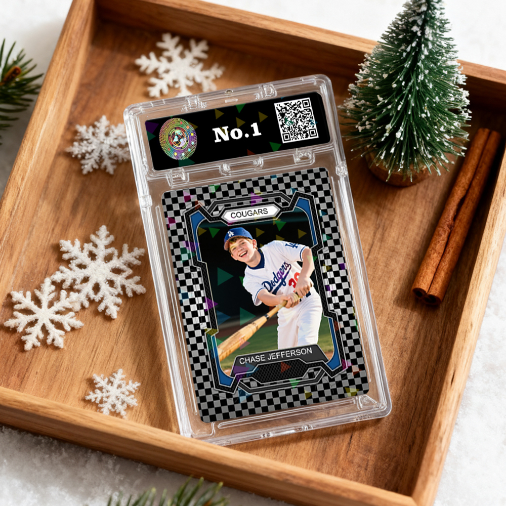 Custom Sports Card for Kids  Personalized Portrait Card with Team Name Great Athlete Gift Idea Christmas Gift - myfacesockseu