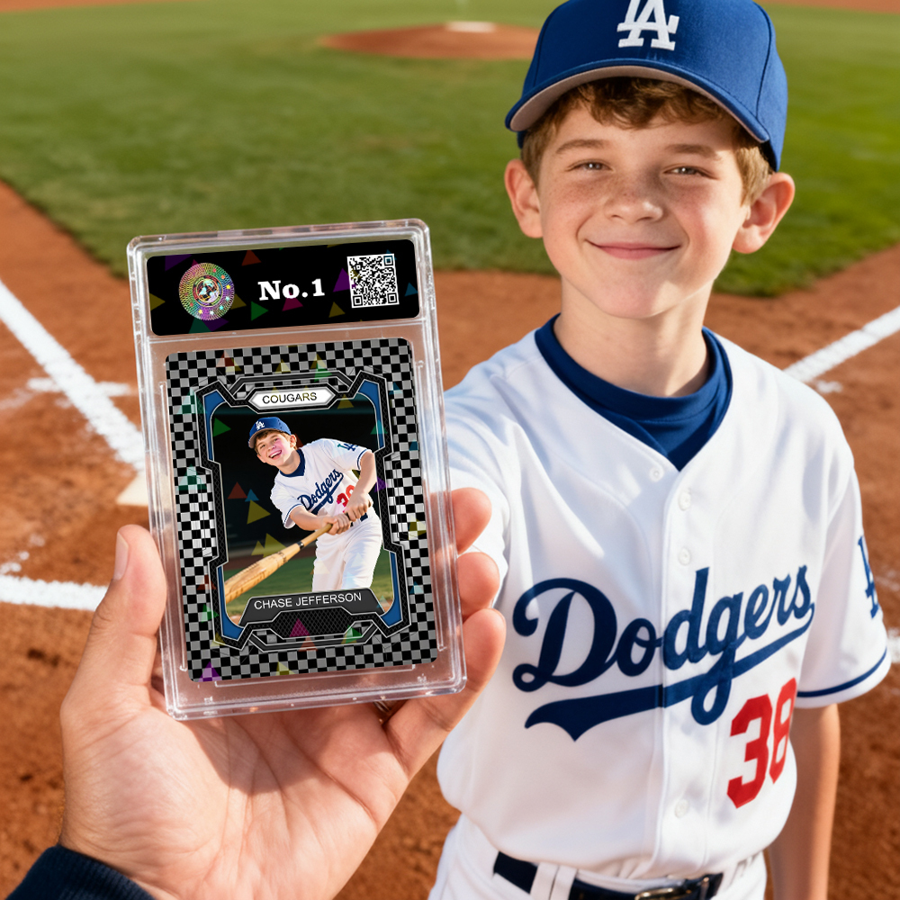 Custom Sports Card for Kids  Personalized Portrait Card with Team Name Great Athlete Gift Idea Christmas Gift - myfacesockseu