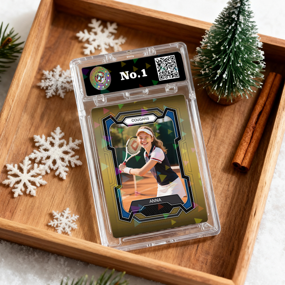 Custom Sports Card for Kids  Personalized Portrait Card with Team Name Great Athlete Gift Idea Christmas Gift - myfacesockseu