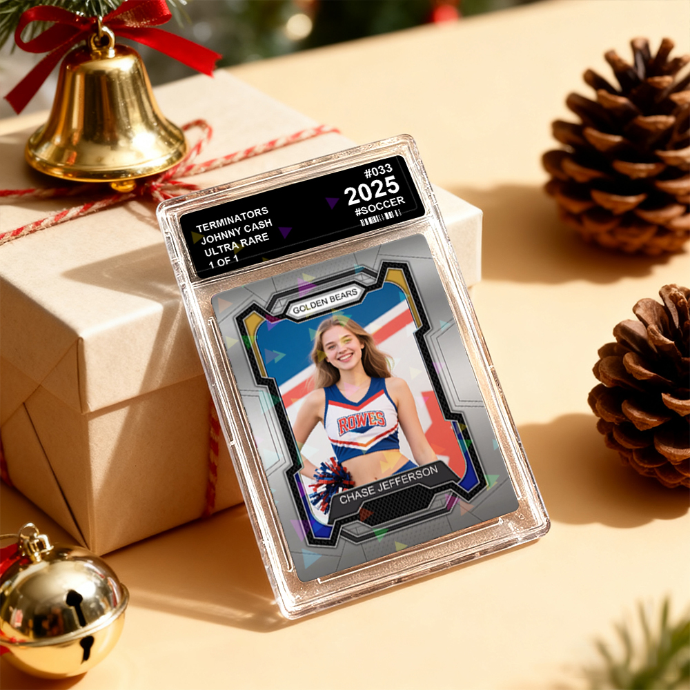 Custom Sports Card for Kids  Personalized Portrait Card with Team Name Great Athlete Gift Idea Christmas Gift - myfacesockseu
